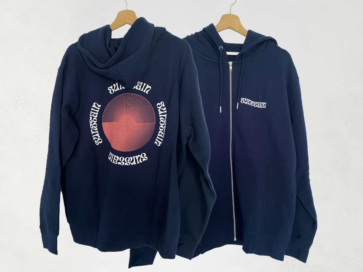 Sunstain Zip Hoodie French Navy Blue